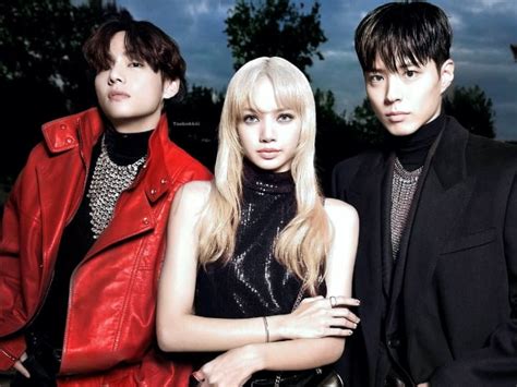 lisa and v celine fashion show|BTS member V and Blackpink's Lisa add glamour to Celine show .